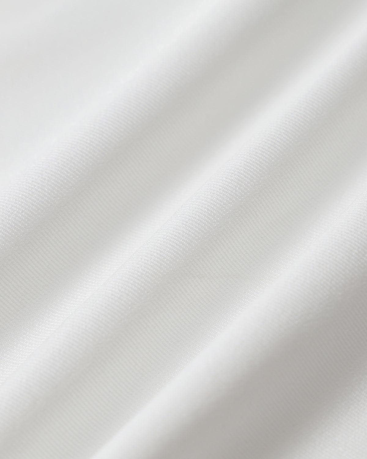 White Ruched Straight Pants Product Image