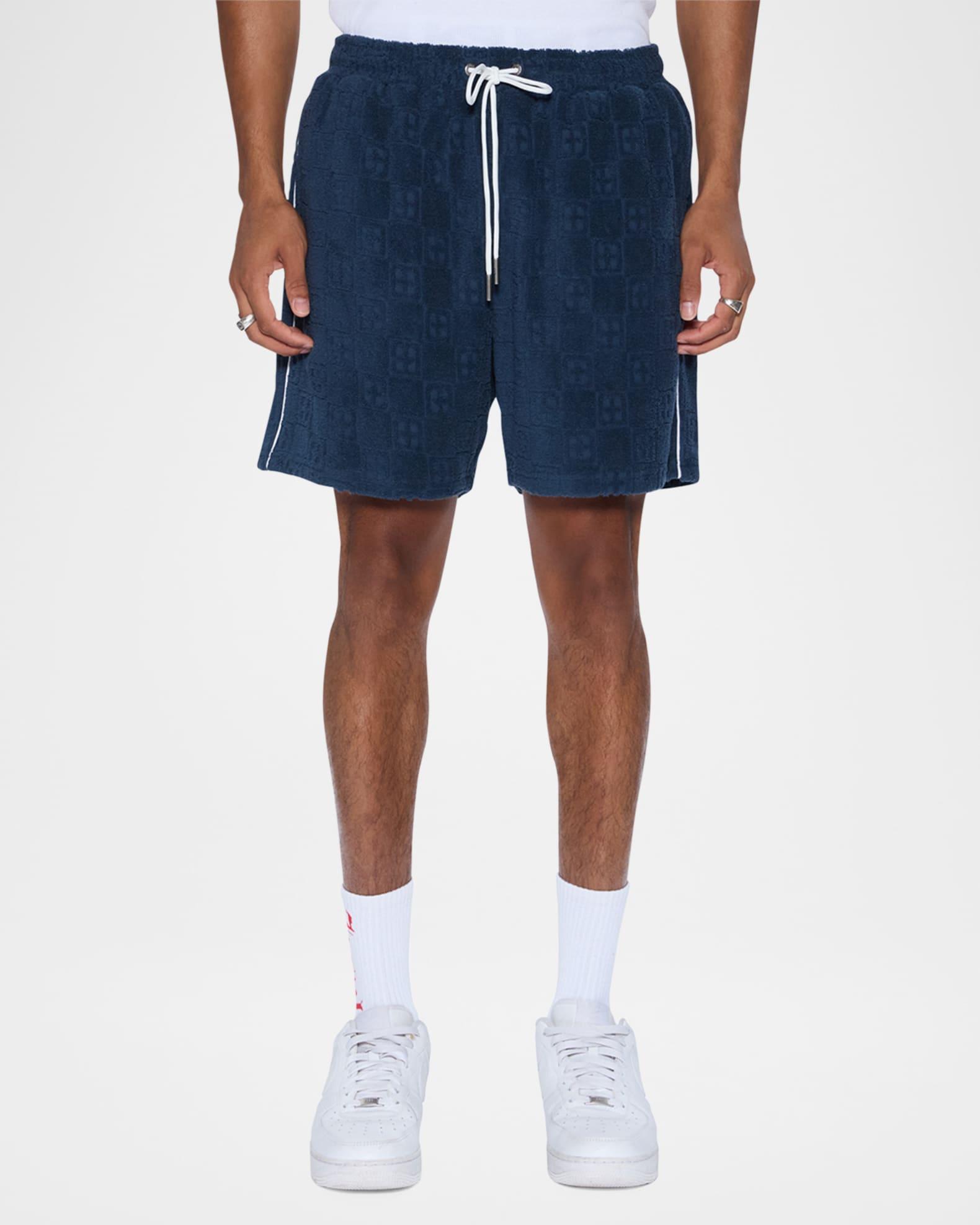 Men's Terry Jacquard Drawstring Lounge Shorts Product Image