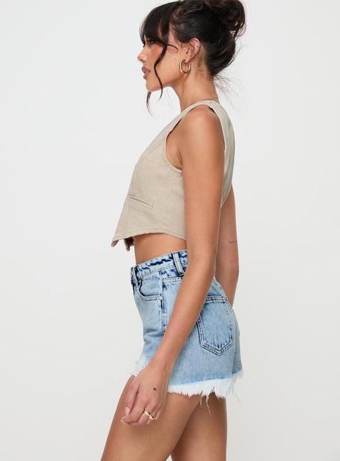 Anne Denim Shorts Product Image