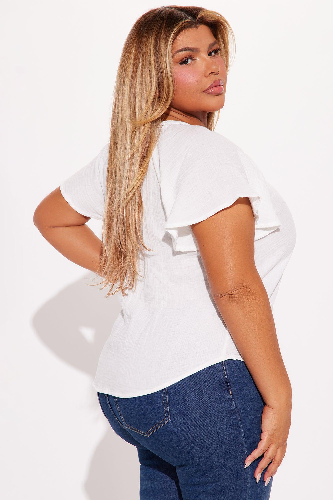 Breezy Outdoors Gauze Top - White Product Image