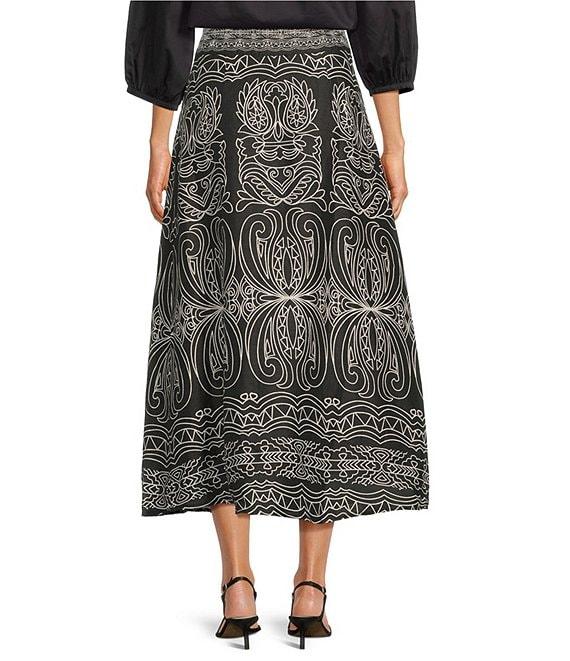 tyler boe Valentina Florentine Scroll Print A-Line Skirt Product Image