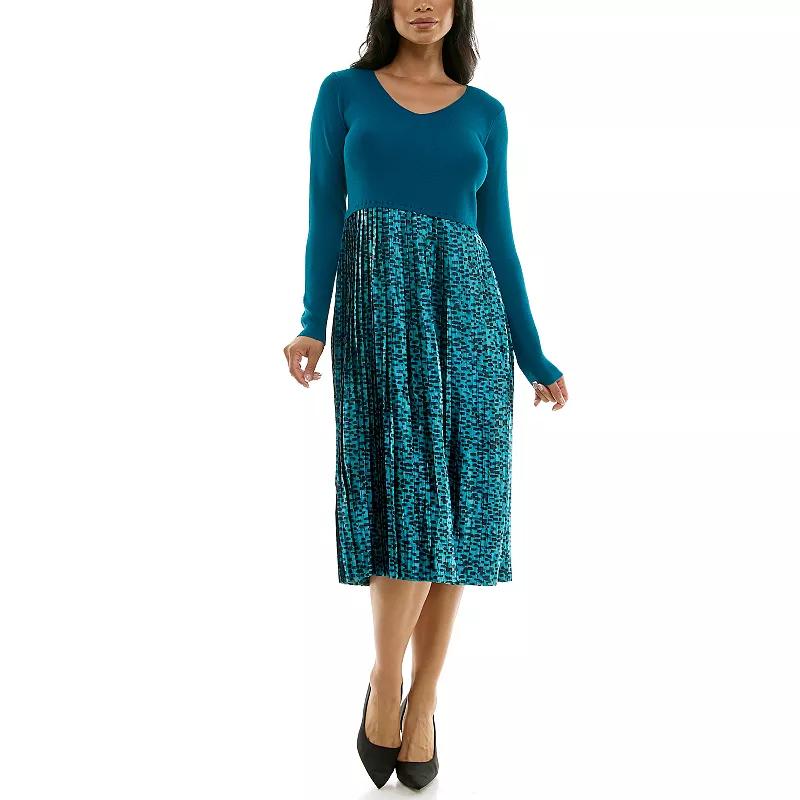 Women's Nina Leonard Lurex Knit Midi Dress,  Product Image