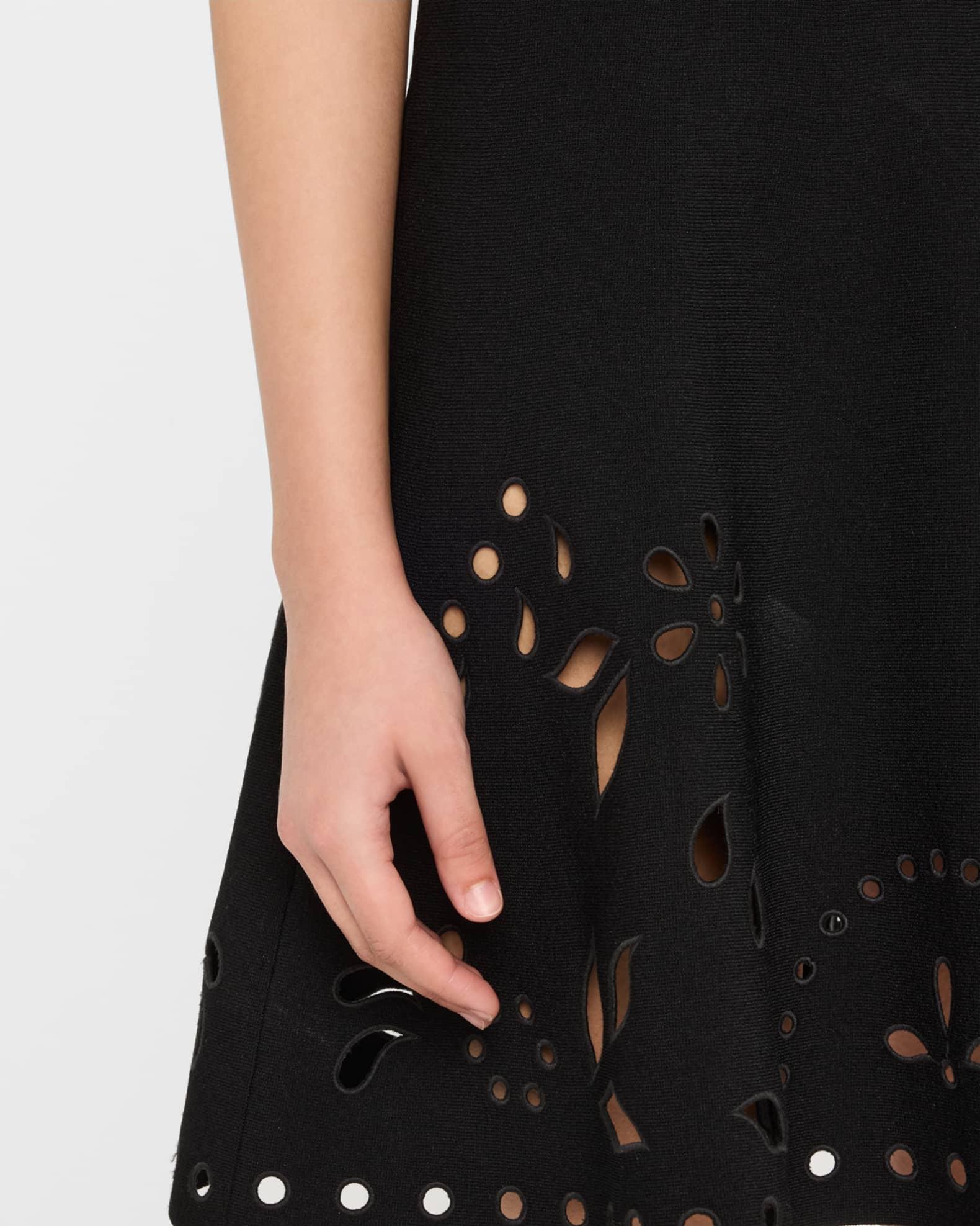 Fania Short-Sleeve Eyelet Mini Dress Product Image