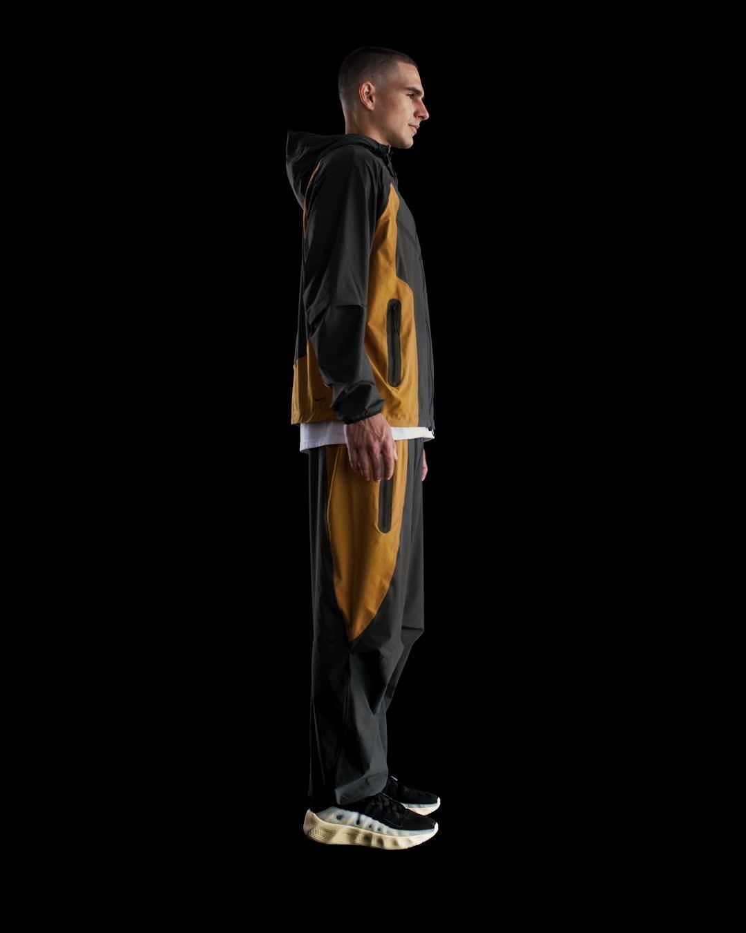 Nike Mens Tech Dri-FIT Woven Color-Block Oversized Pants | IH8466-060 Product Image
