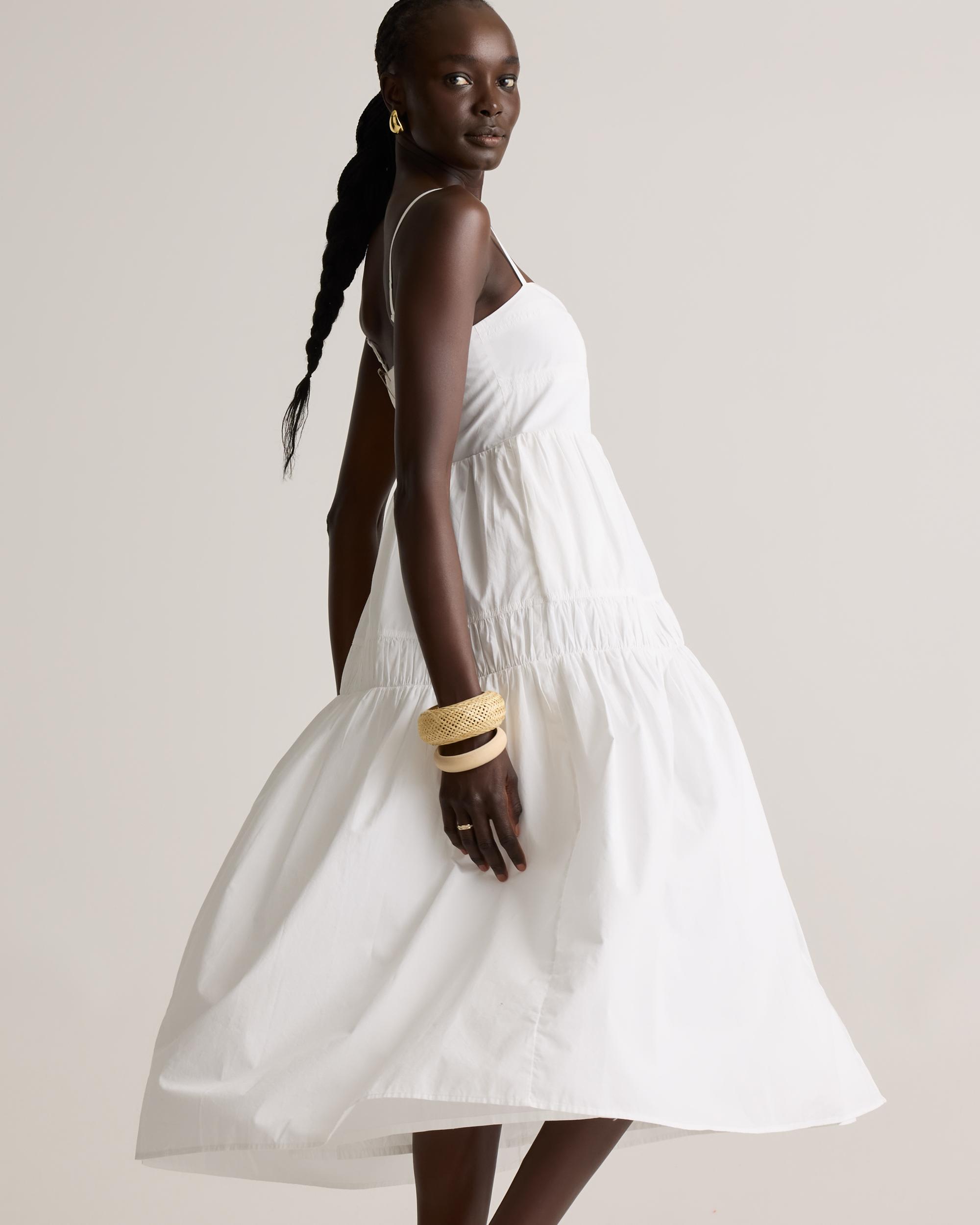 Quince | Women's Poplin Spaghetti Strap Maxi Dress Size XL, Organic Cotton Product Image