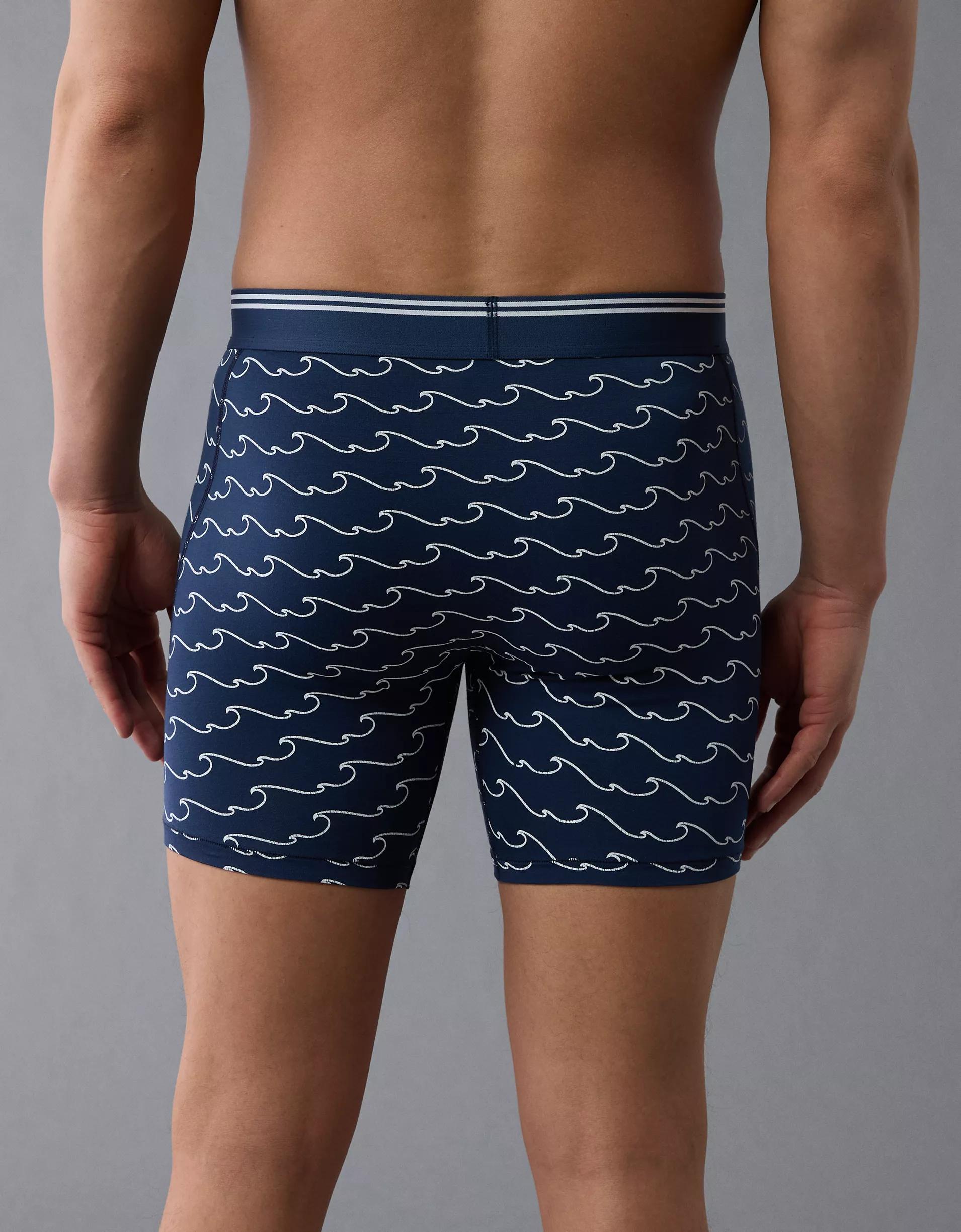 AEO Men's Wavy Stripes 6" Ultra Soft Boxer Brief Product Image
