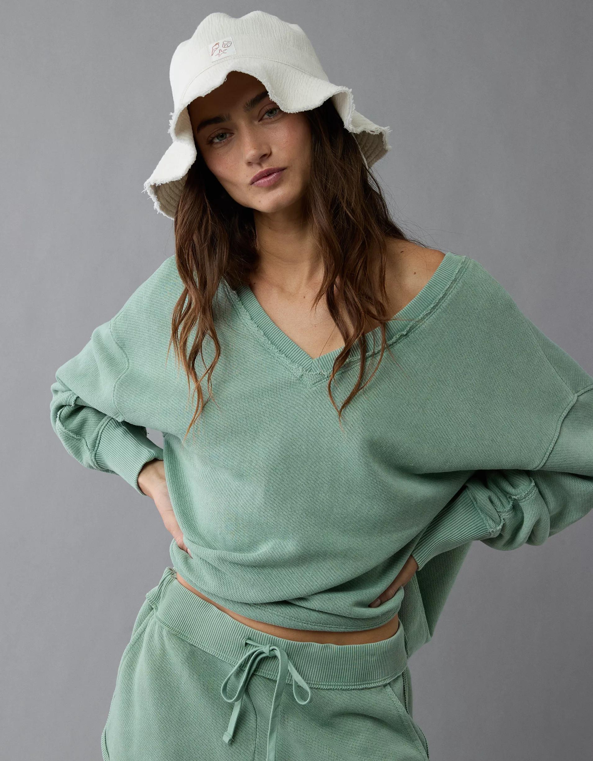 AE Saltwash Double V-Neck Sweatshirt Product Image