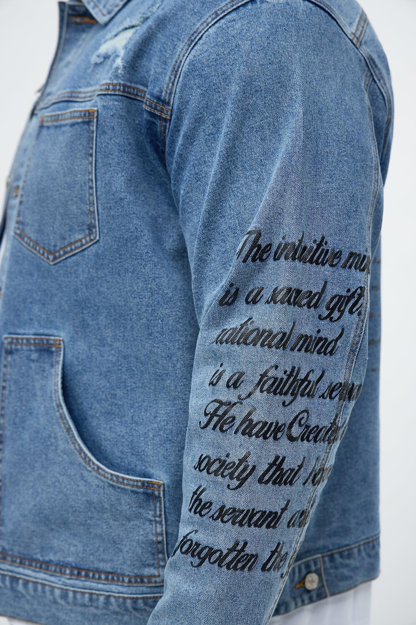 Scripted Streets Denim Trucker Jacket - Vintage Blue Wash Product Image