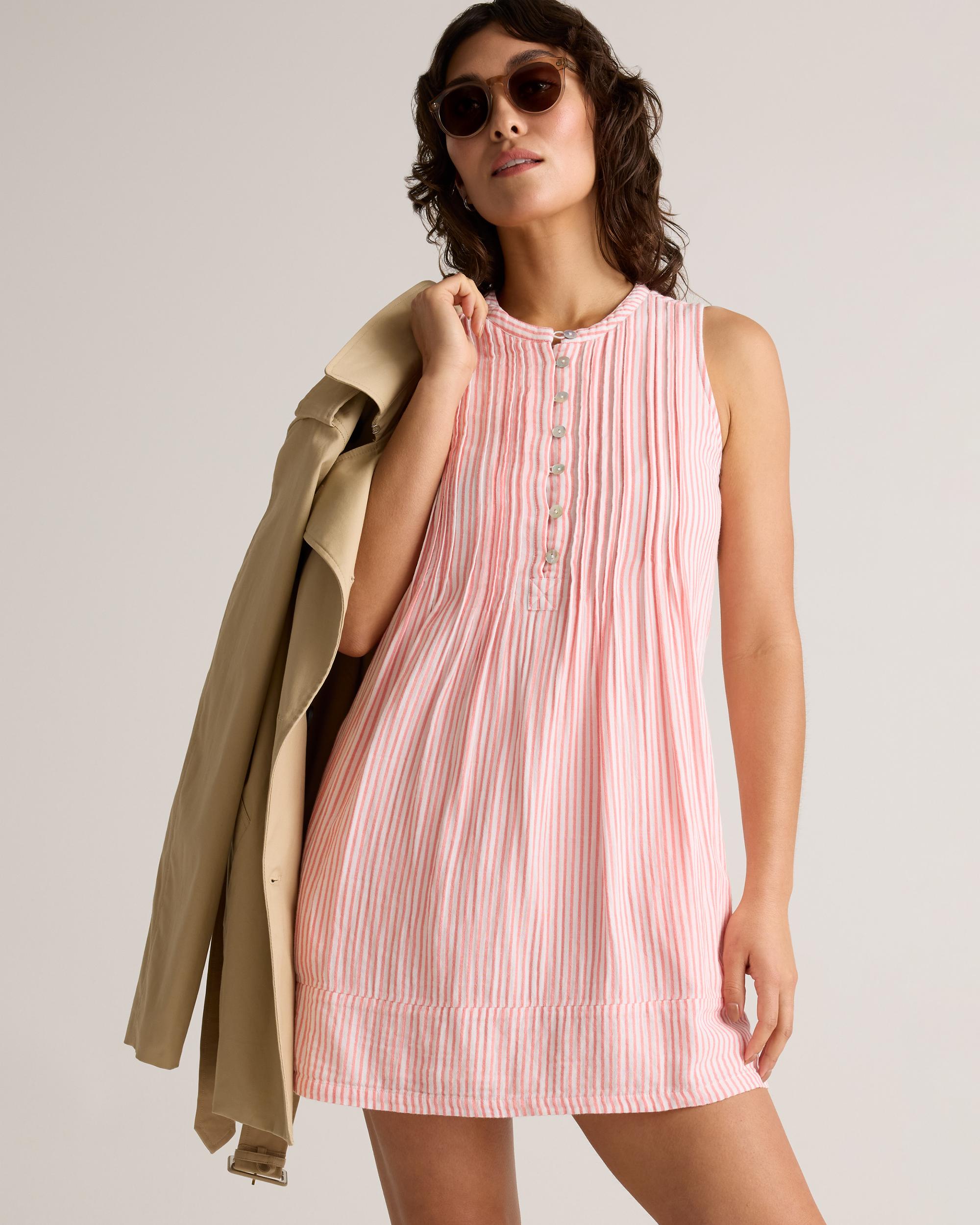 Quince | Women's Gauze Sleeveless Swing Dress Size XS, Organic Cotton Product Image