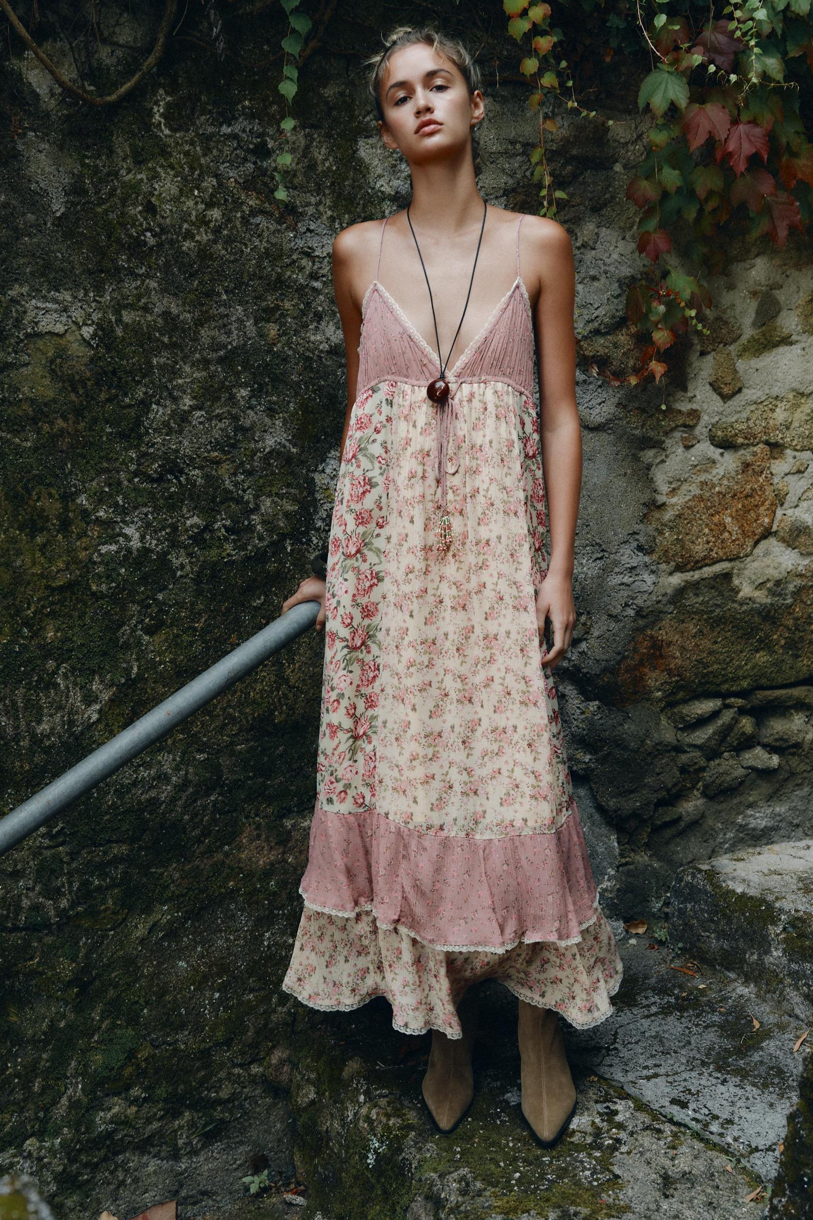 PATCHWORK FLORAL DRESS Product Image