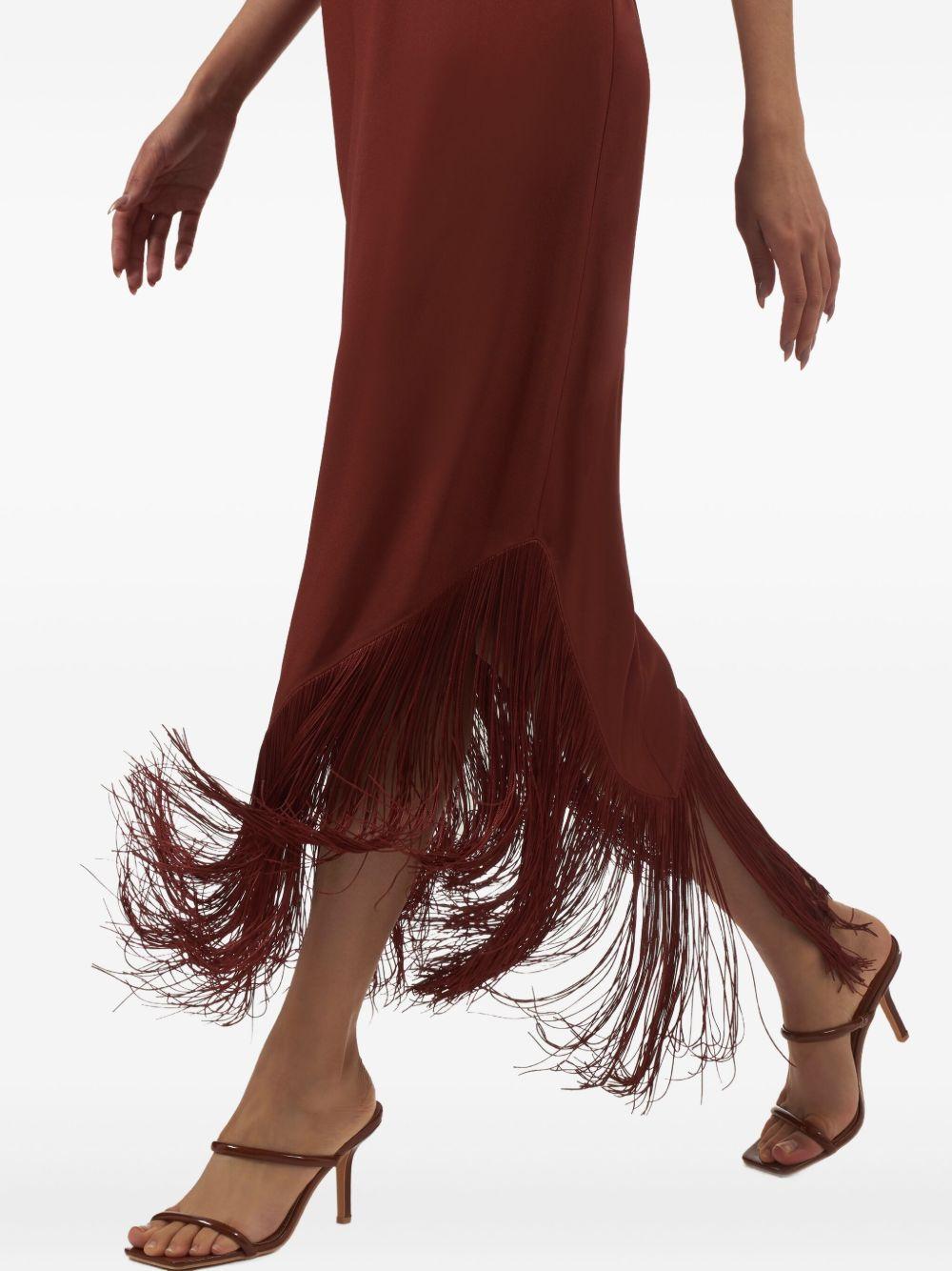 halter-neck fringe dress Product Image