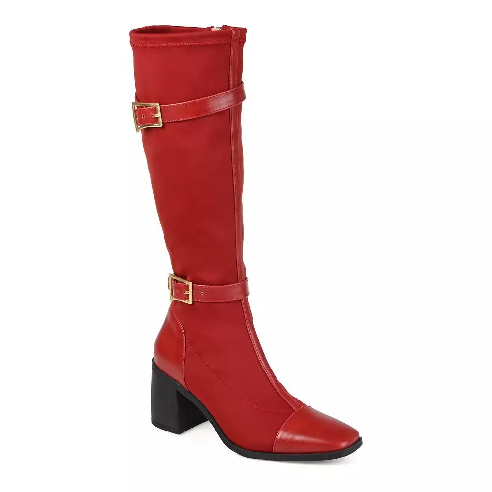 Journee Gaibree Women's Buckle Knee-High Boots,  Product Image