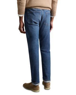Tapered Slim Fit Jeans in Mid Blue Wash Product Image