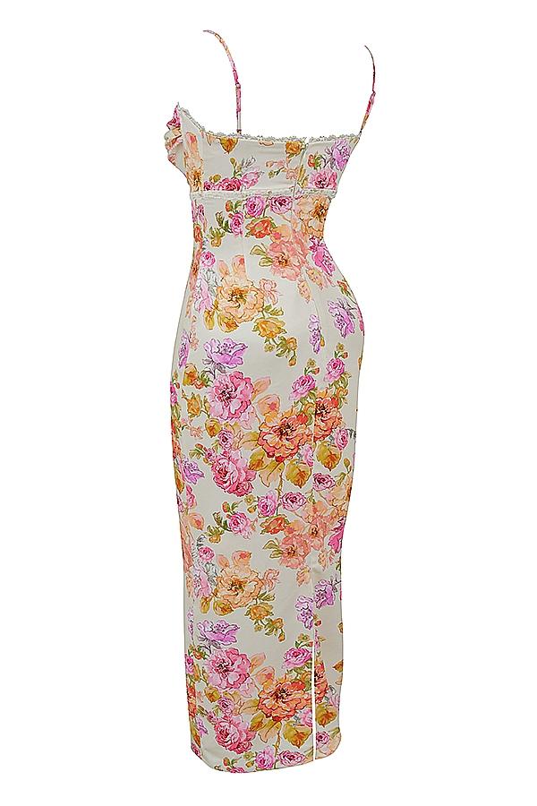 Josefina  ivory floral maxi dress - sale Product Image