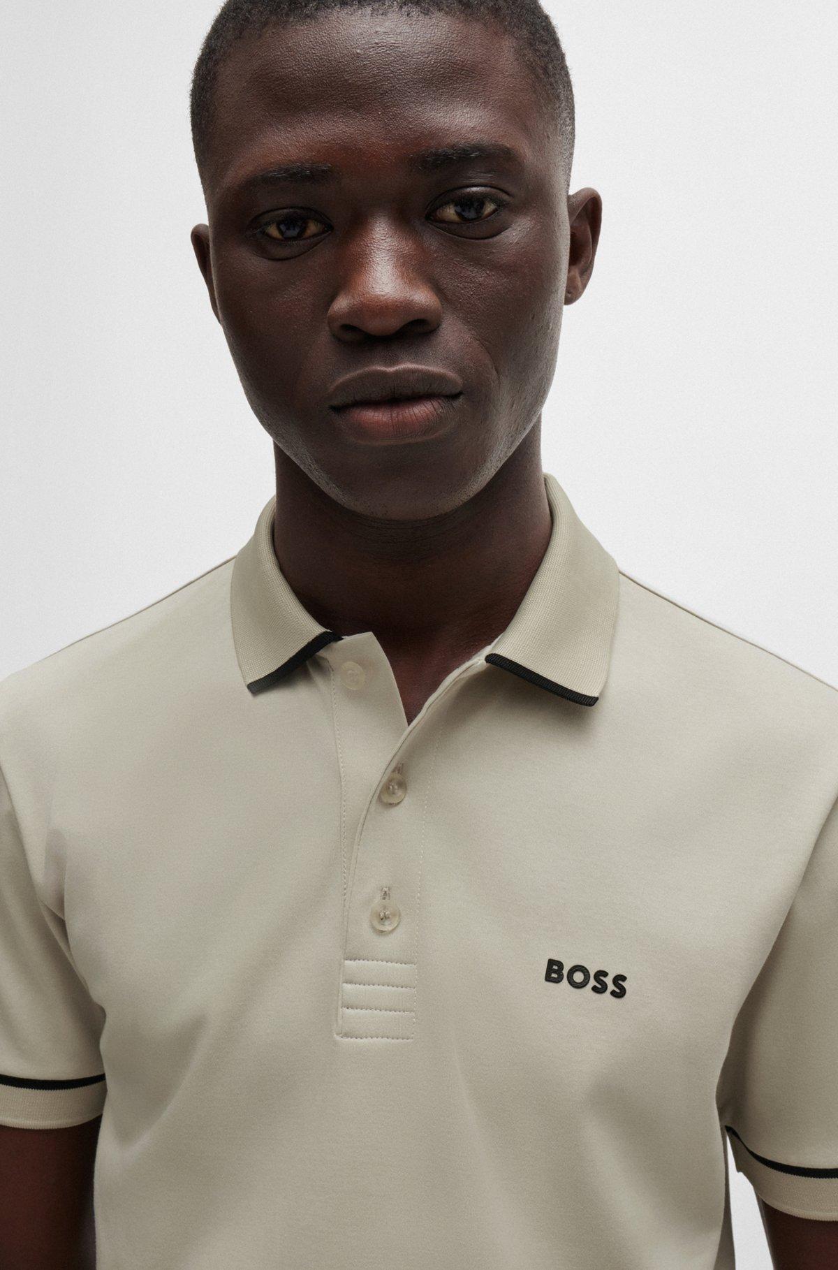 Interlock-cotton slim-fit polo shirt with contrast trims Product Image