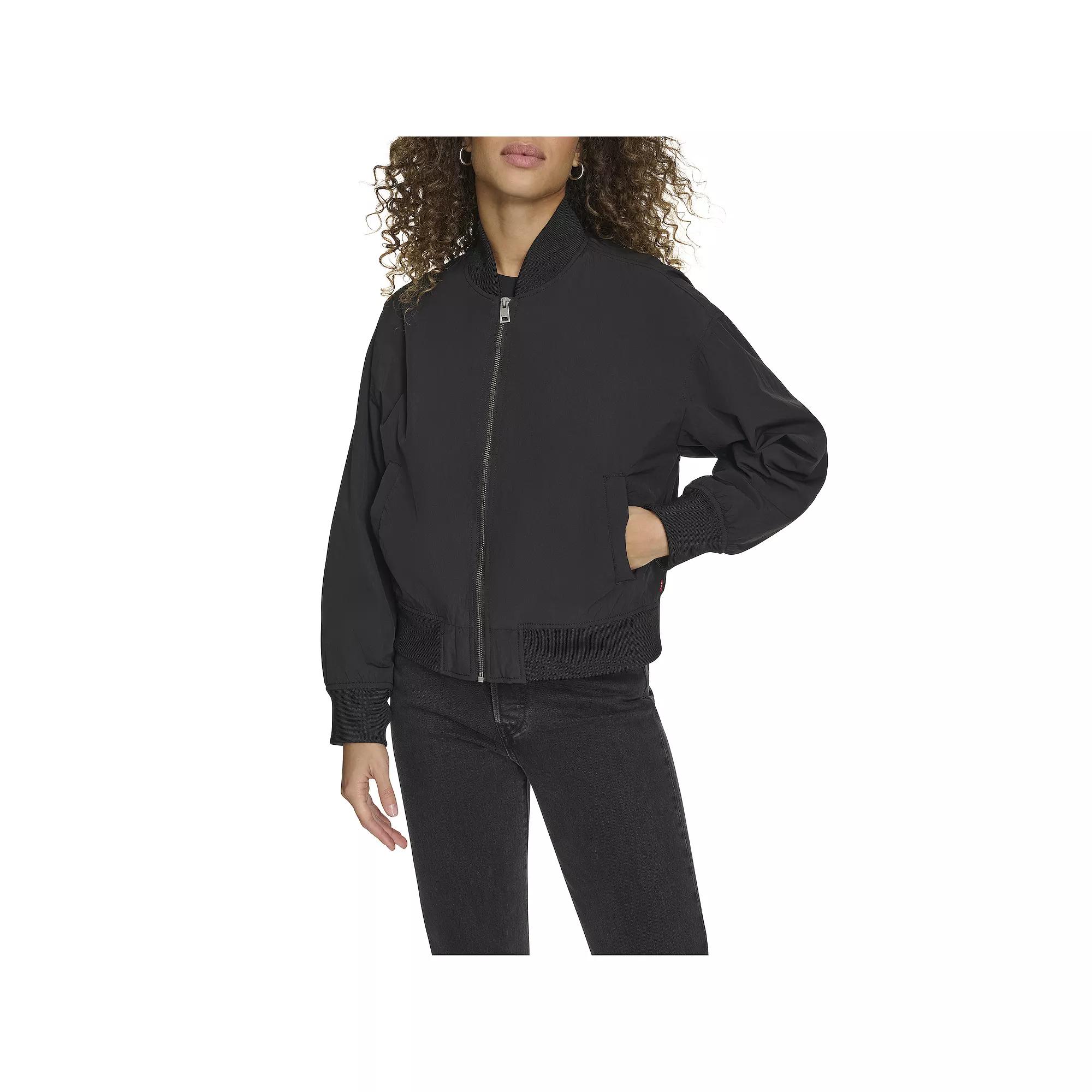 Women's Levi's® Relaxed Bomber Jacket, Size: Large, Black Product Image