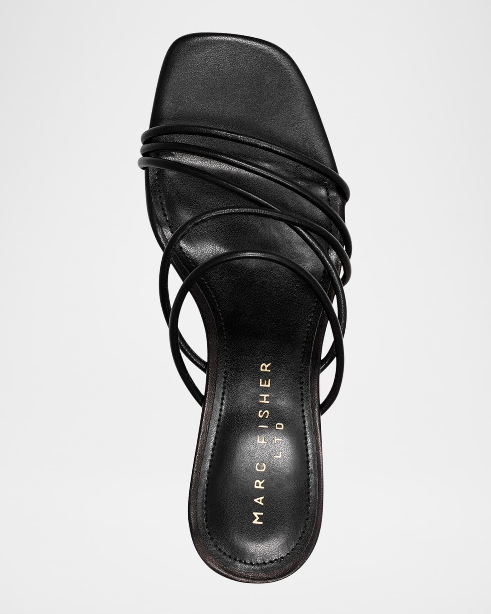 Banna Strappy Leather Kitten Slide Sandals Product Image