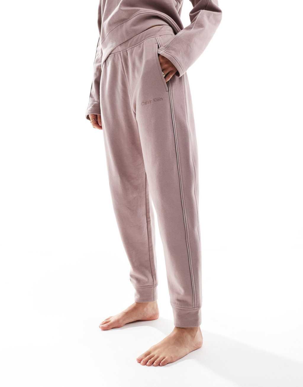 Calvin Klein Tonal Logo logo lounge sweatpants in sand Product Image