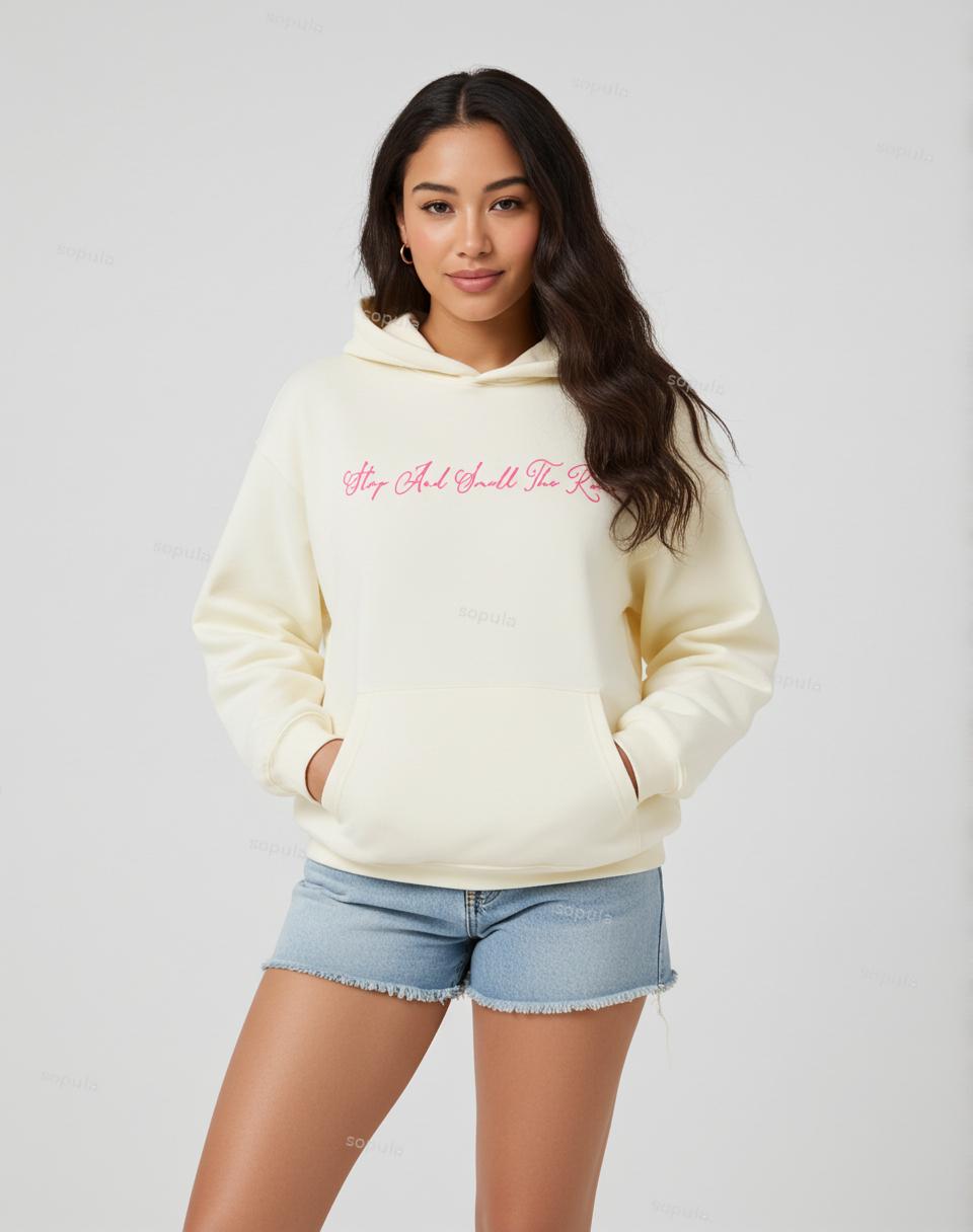 Sopula Stop And Smell The Roses Graphic Oversized Hoodie Product Image