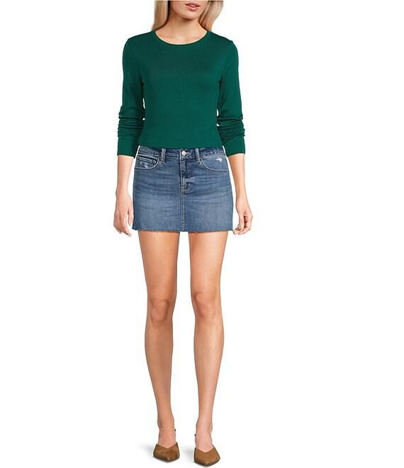 Copper Key Denim Mini Skirt Product Image