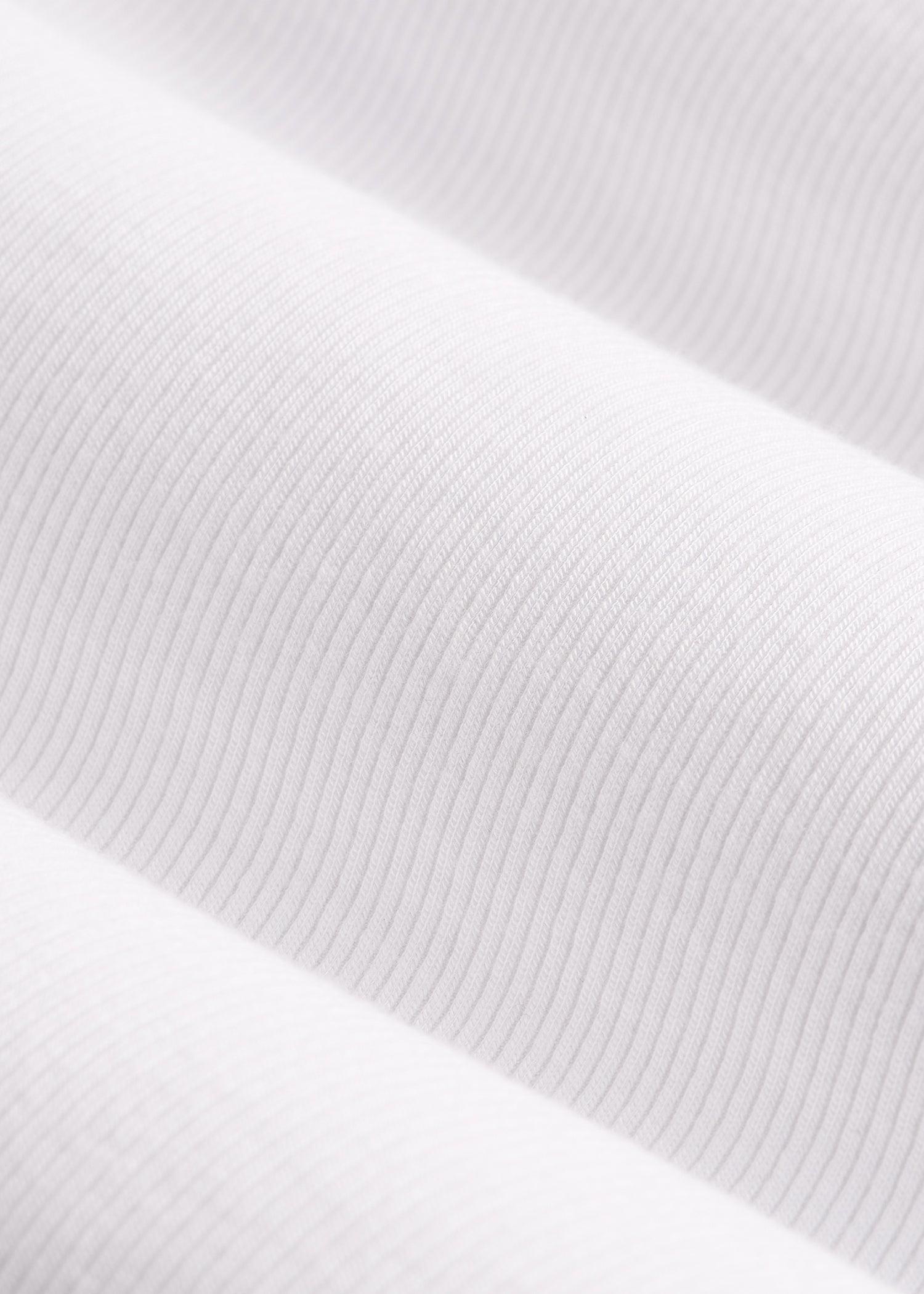 Fitted Ribbed Long Sleeve Henley for Tall Women in White Female Product Image