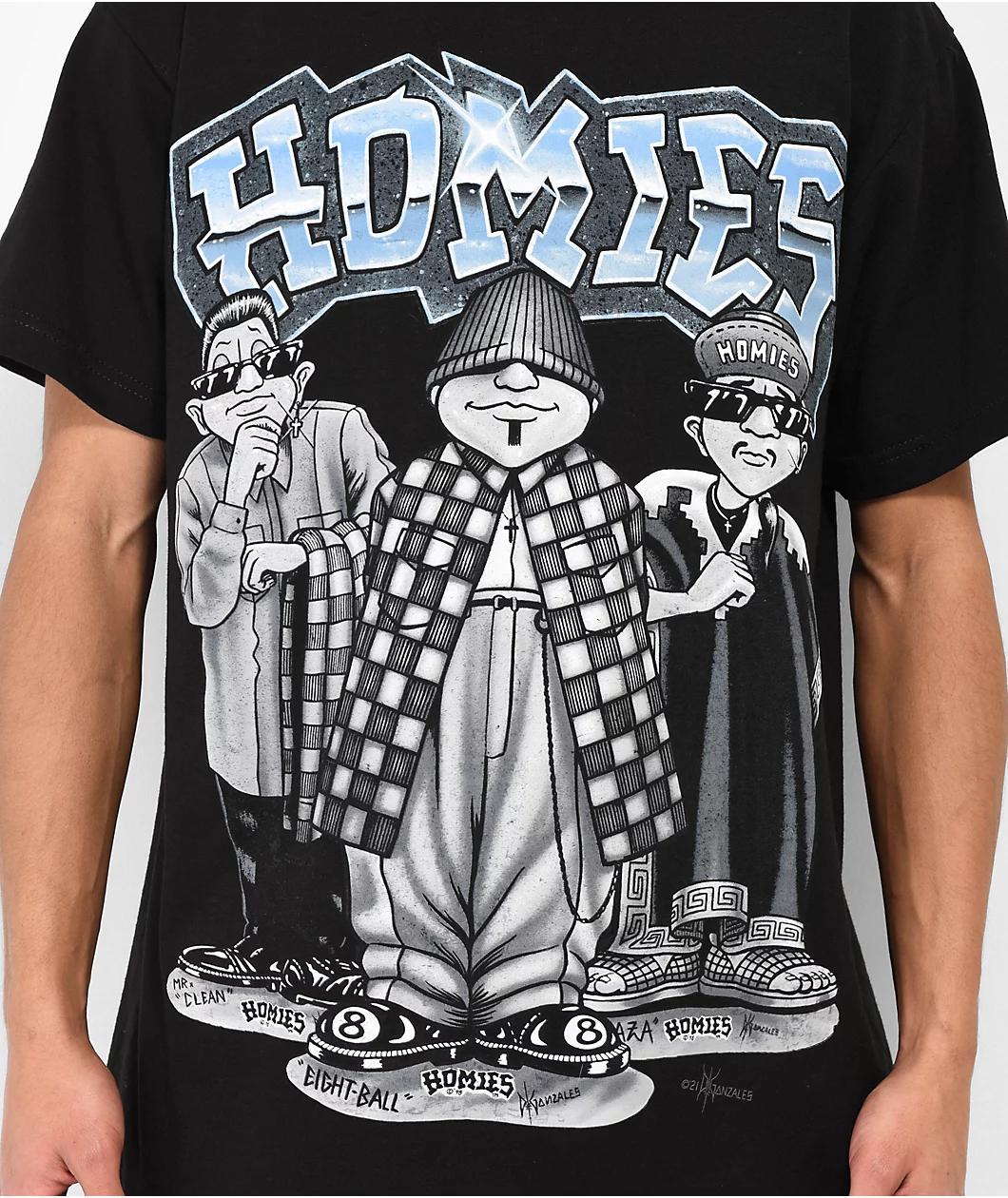 DGA Eightball Trio Homies Black T-Shirt Product Image