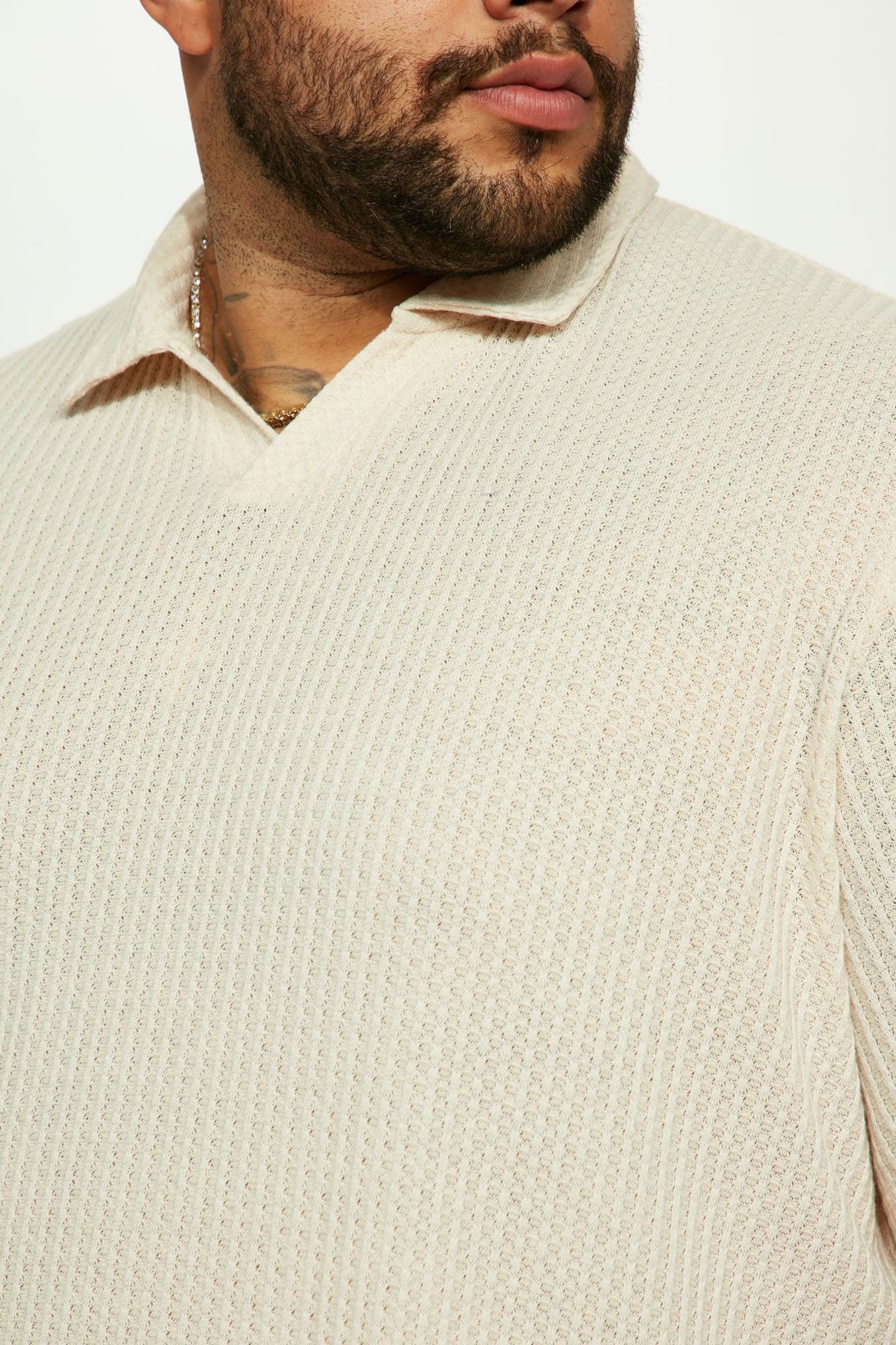 Blissful Short Sleeve Polo - Oatmeal Product Image