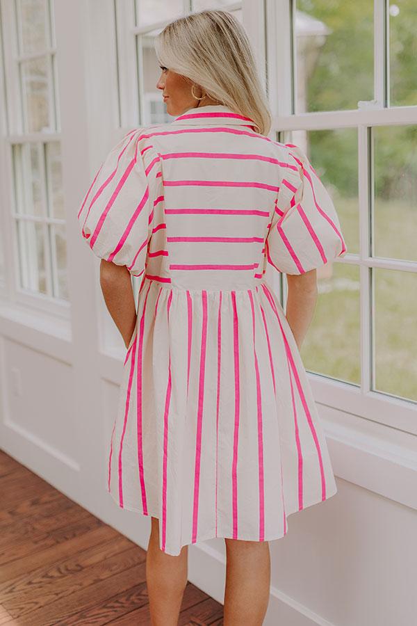 Sweet Stripes Babydoll Mini Dress Product Image
