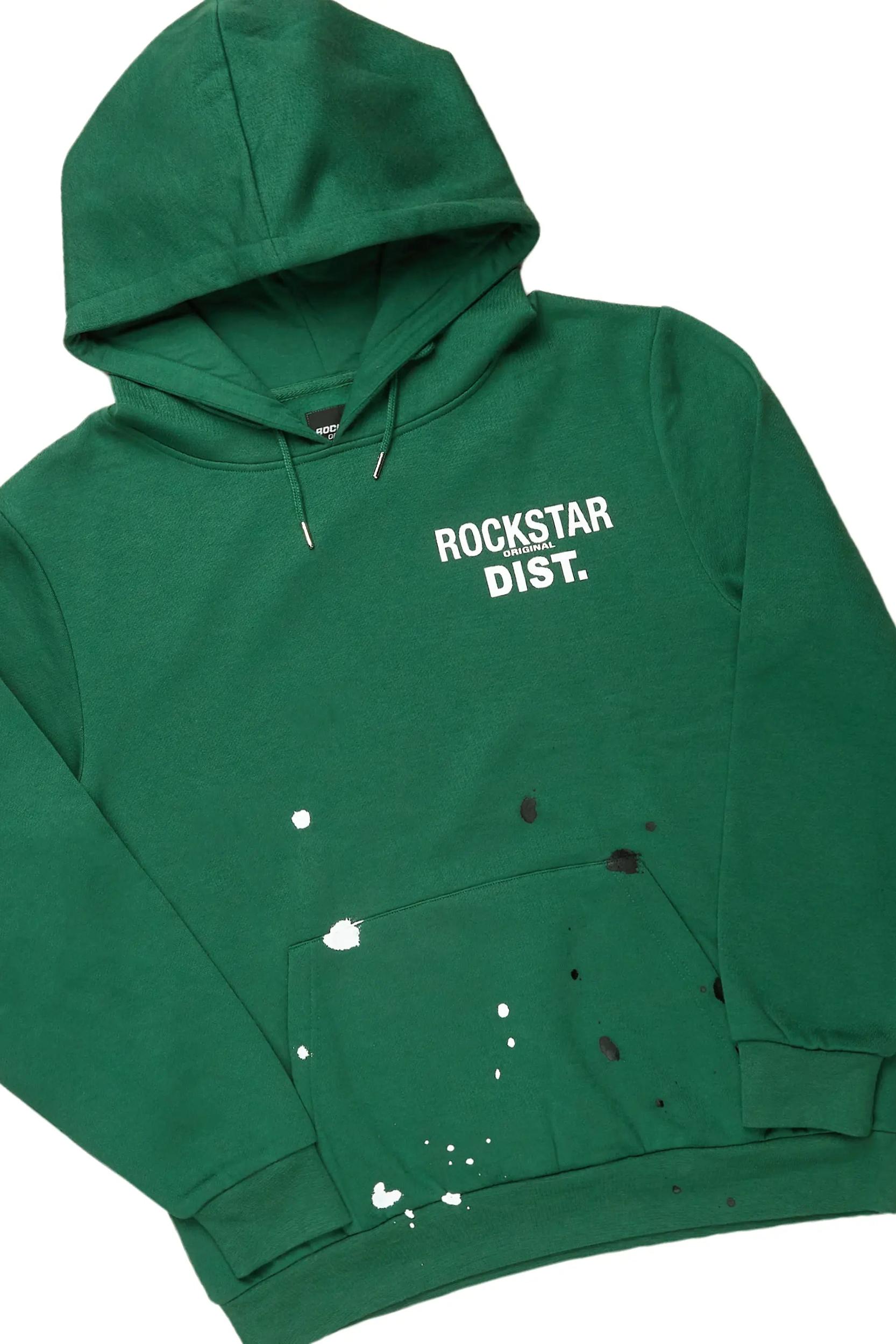 Jaco Green Hoodie Stacked Flare Pant Track Set Male Product Image