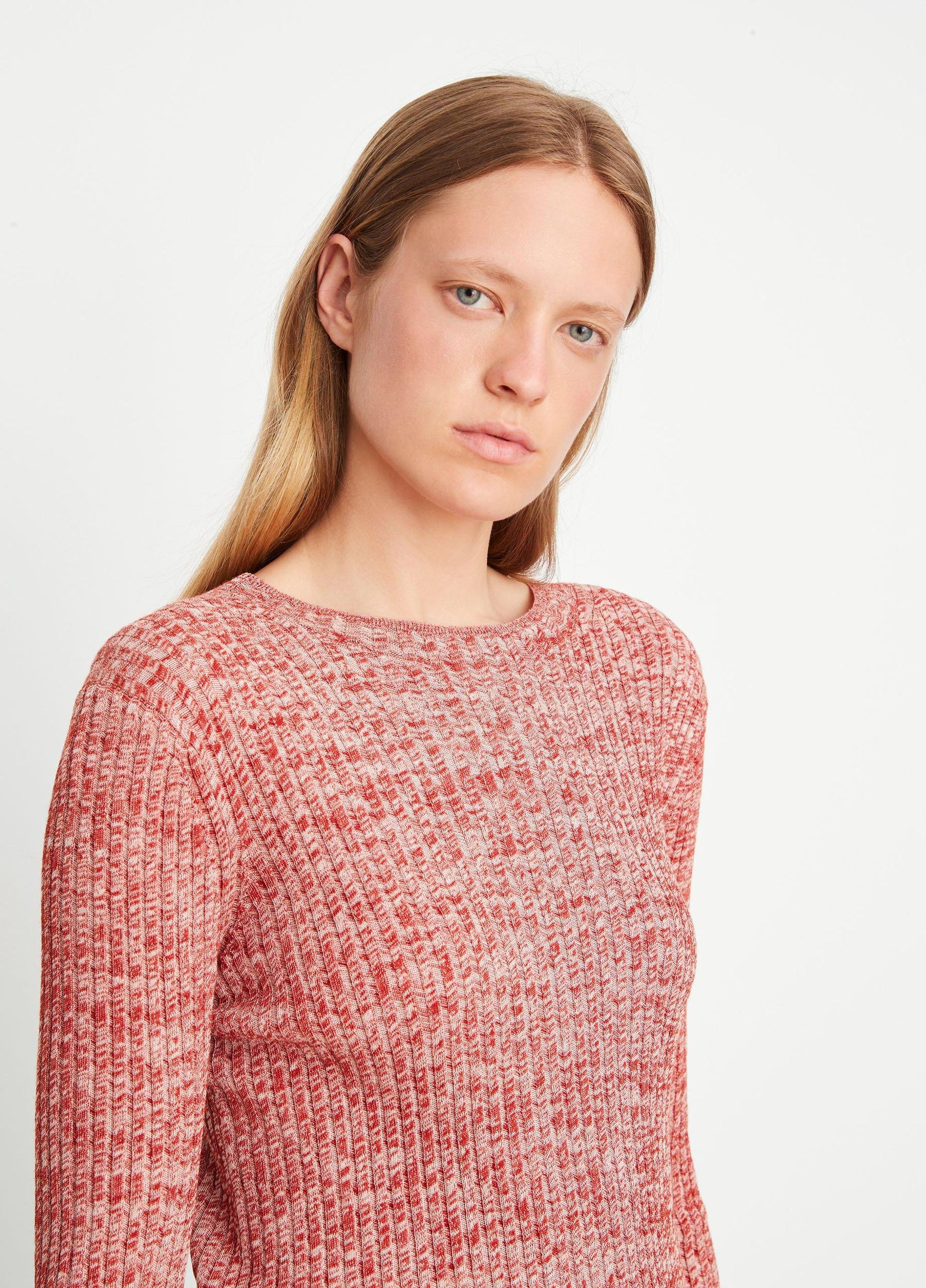 Marled Wool-Cotton Sweater Product Image