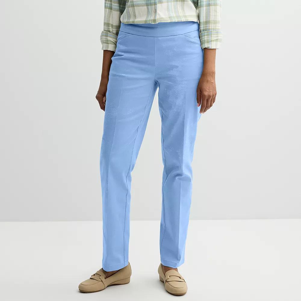 Womens Croft & Barrow Effortless Stretch Pull-On Straight-Leg Pants Product Image
