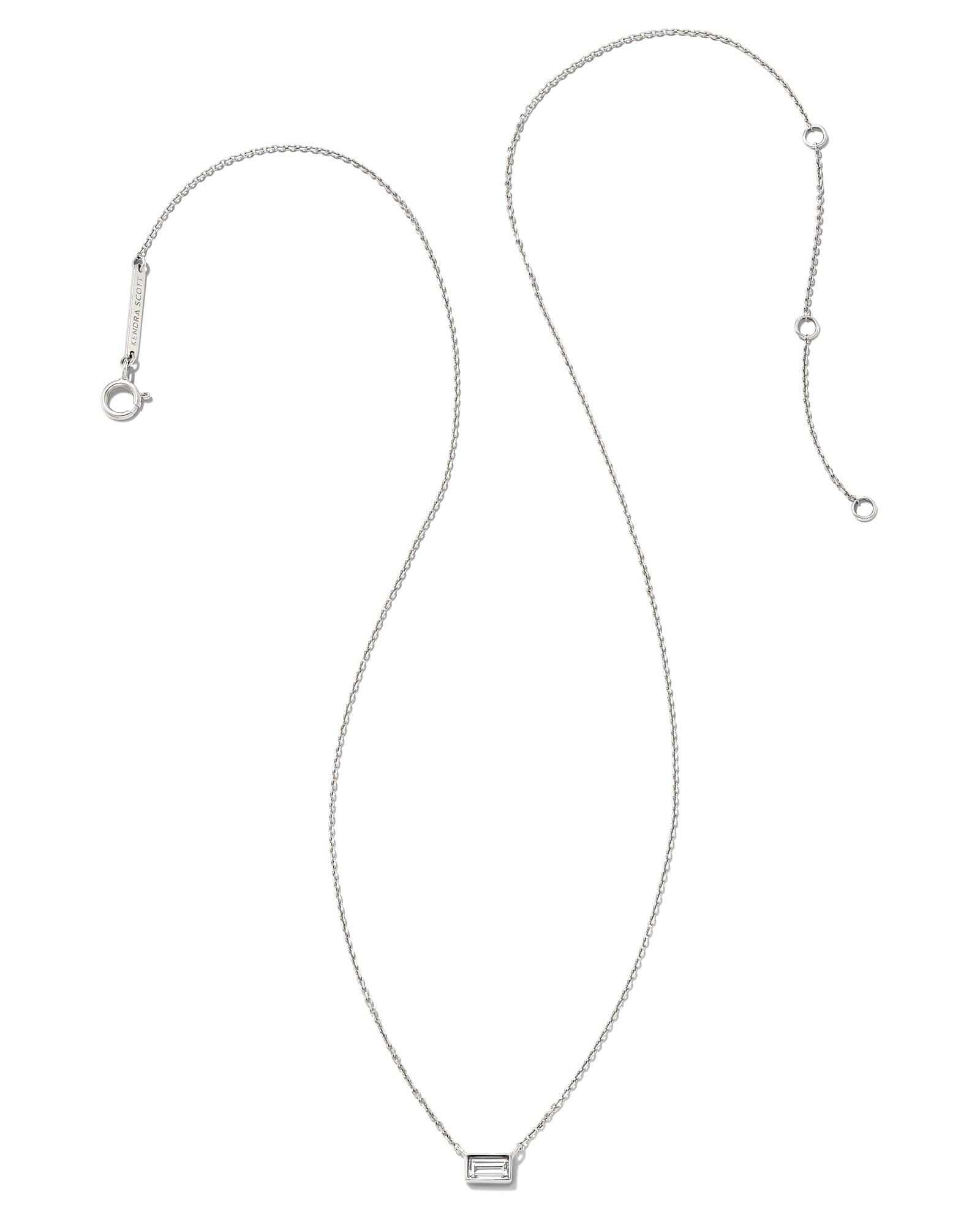 Isabella 14k White Gold Pendant Necklace in White Diamond Product Image