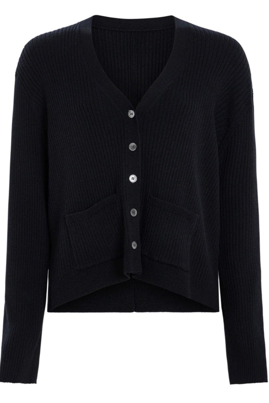 Ribbed Long-Sleeve Cardigan Product Image