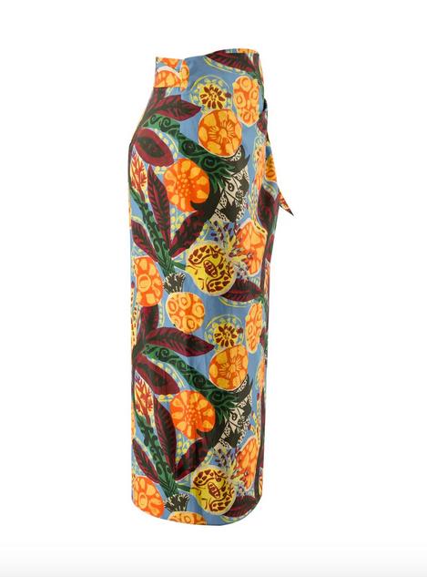 Max Mara Weekend Fiore Cotton Wrapover Skirt Product Image