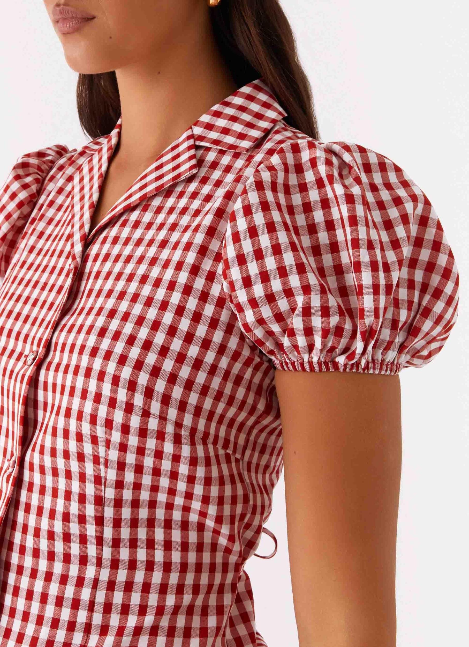 Verity Maxi Dress - Red Gingham Product Image