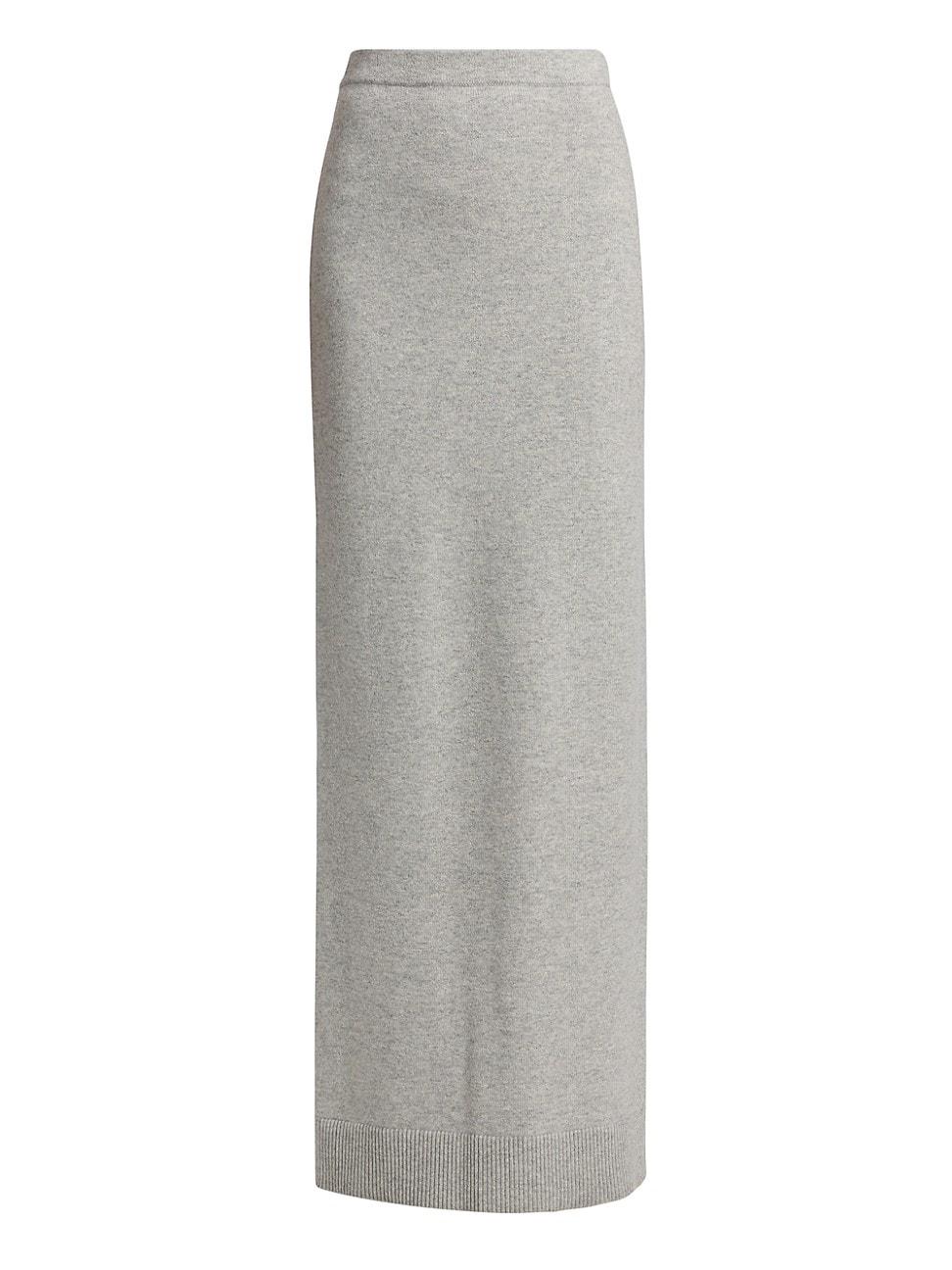 Womens Stretch Cashmere Back-Slit Maxi Skirt Product Image