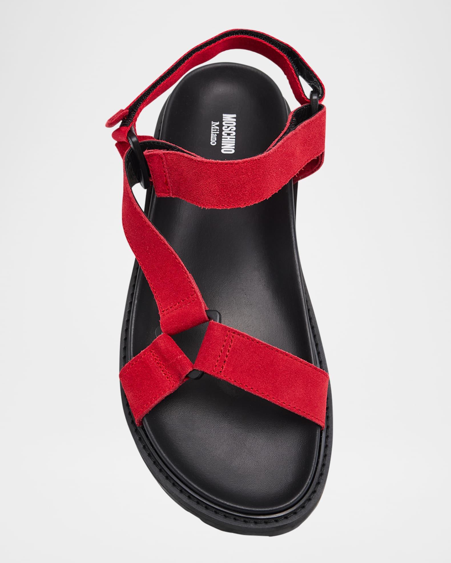 Men's Leather and Suede Sandals Product Image