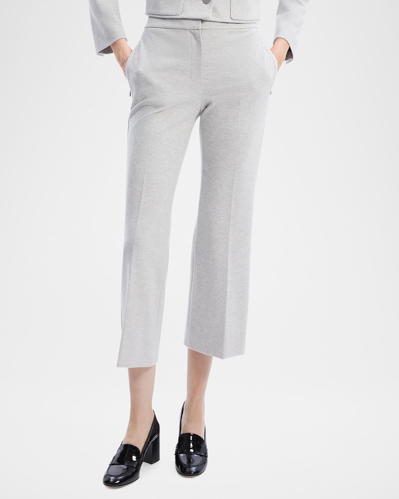 Herringbone Knit Cropped Pants Product Image