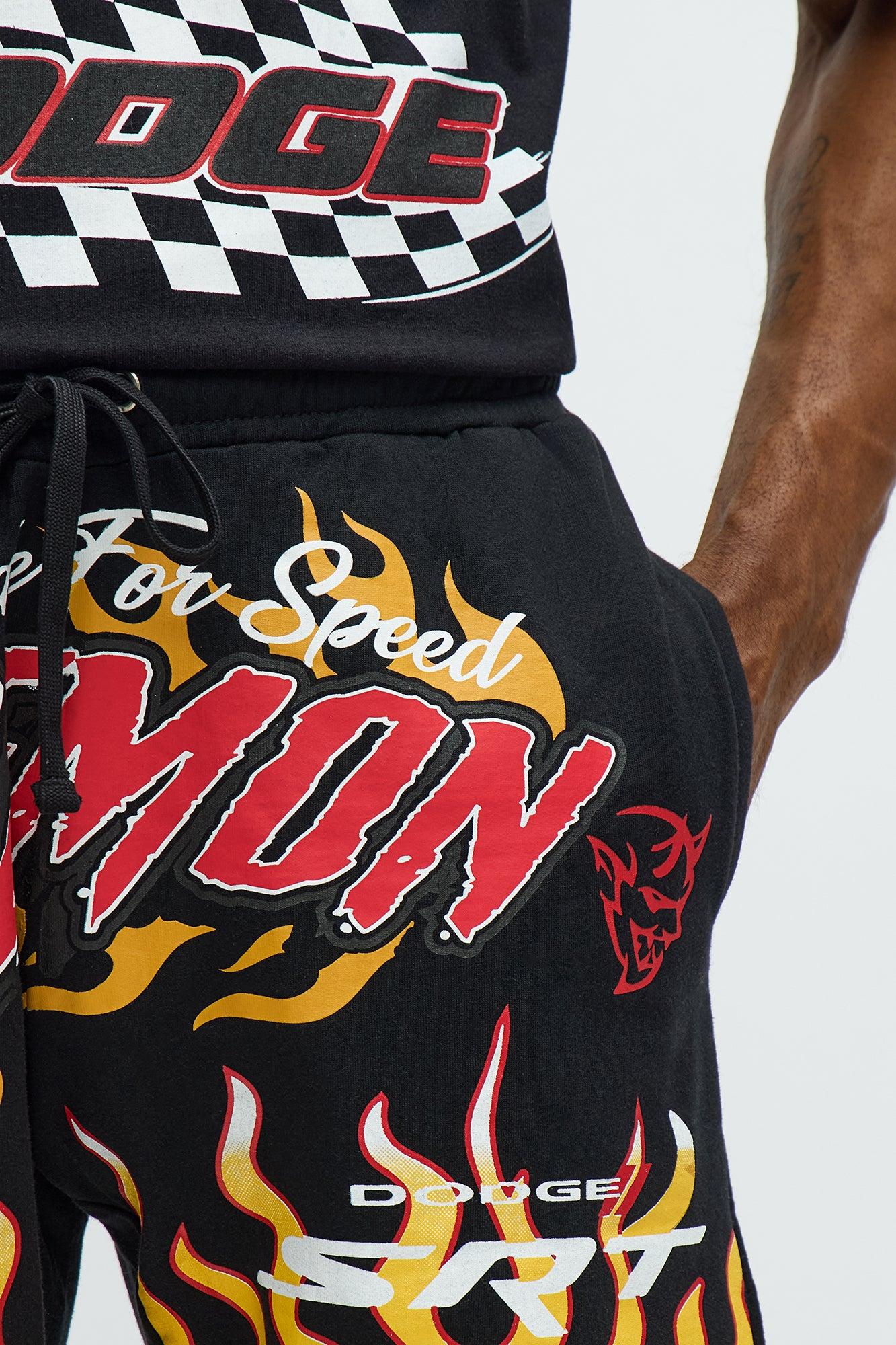 Dodge Demon Racing Team Sweatshorts - Black Male Product Image