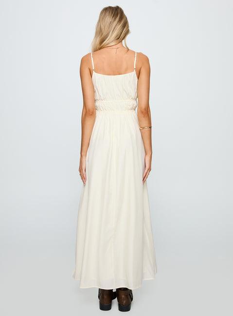 Violeta Tiered Maxi Dress Cream Product Image