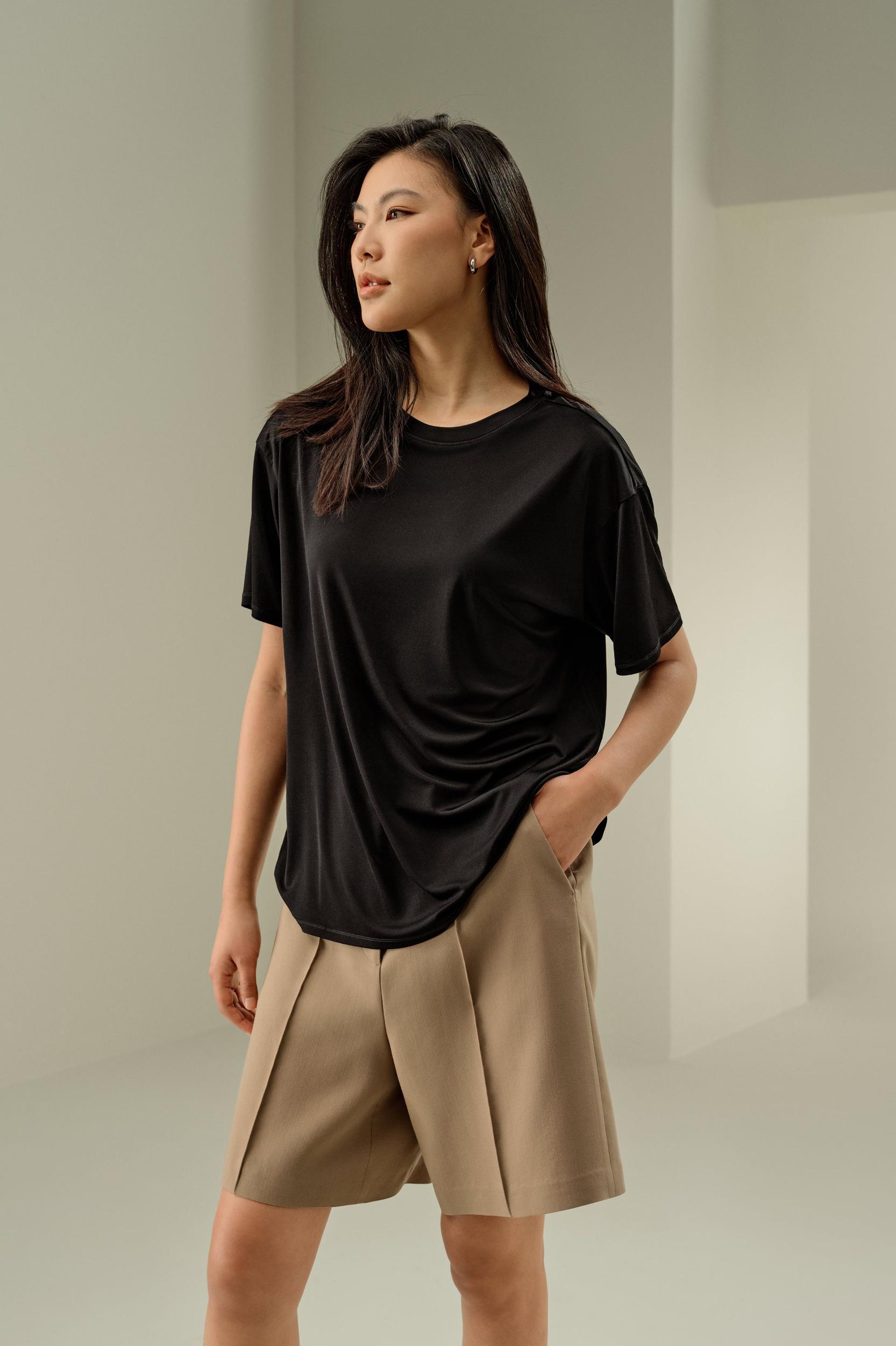 Oversized Silk Jersey Tee Product Image