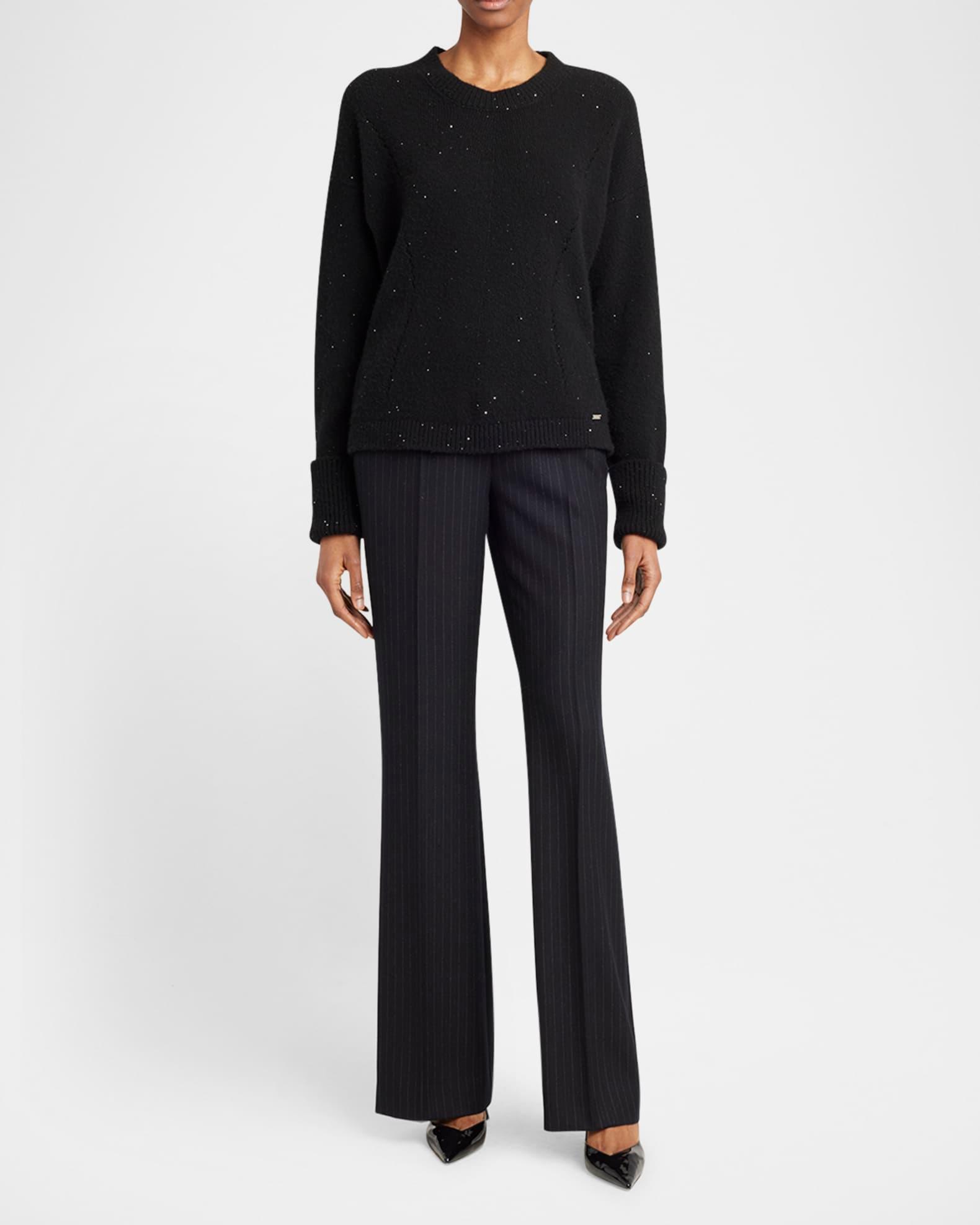 Paillette Cashmere Crewneck Sweater  Product Image