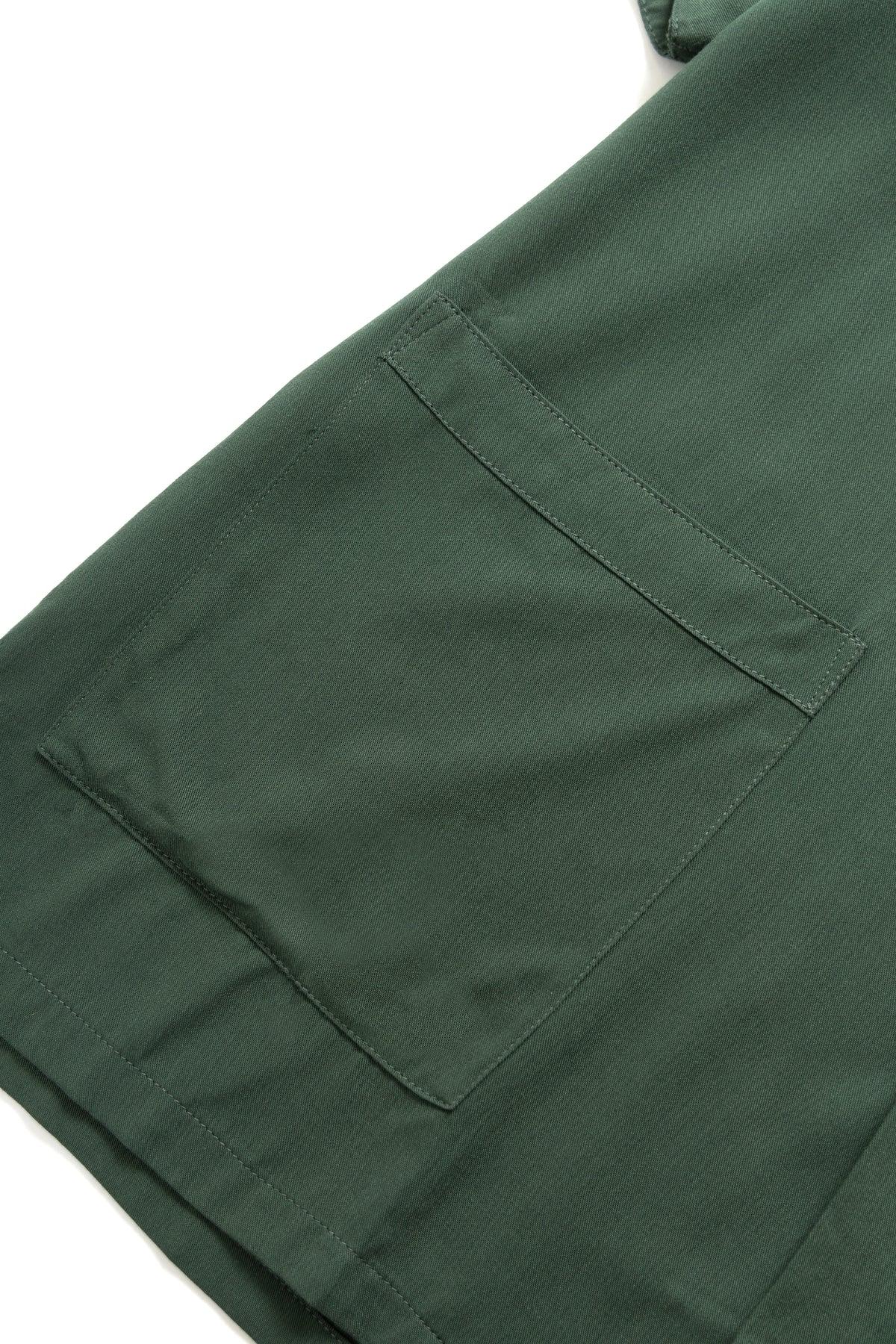 Non Stock MFG - Short Sleeve Rayon Shirt- Green Product Image