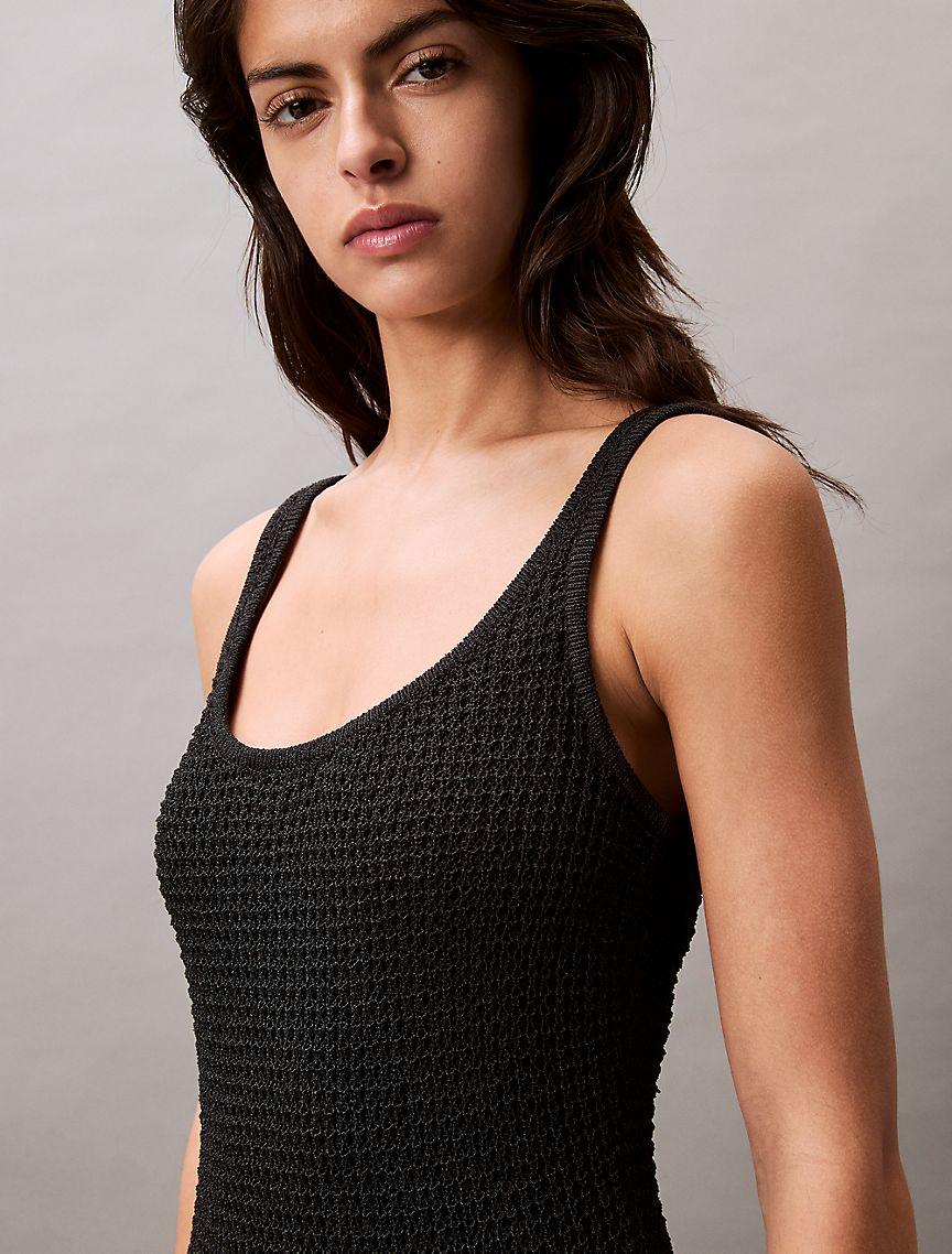 Sweater Stitch Mini Dress Product Image