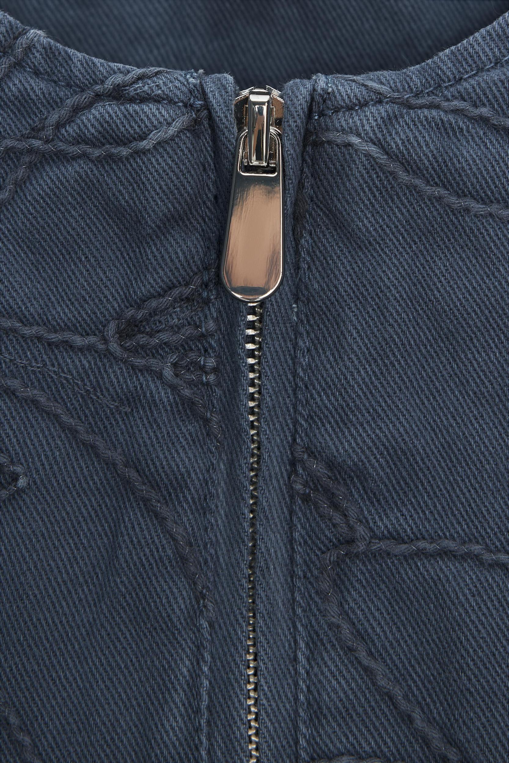 EMBROIDERED FAUX SUEDE BOMBER JACKET Product Image