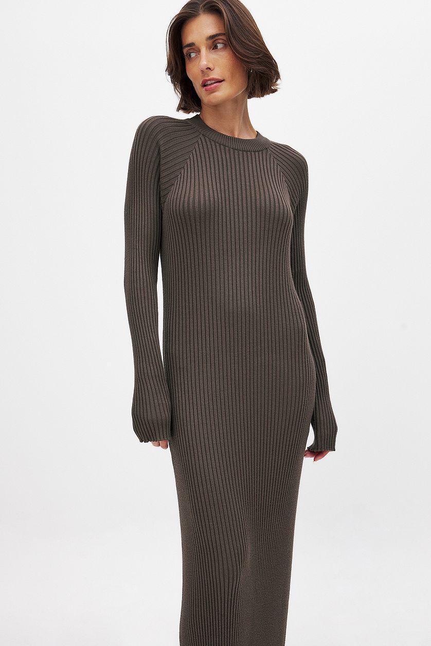 Knitted Ribbed Maxi Dress Product Image
