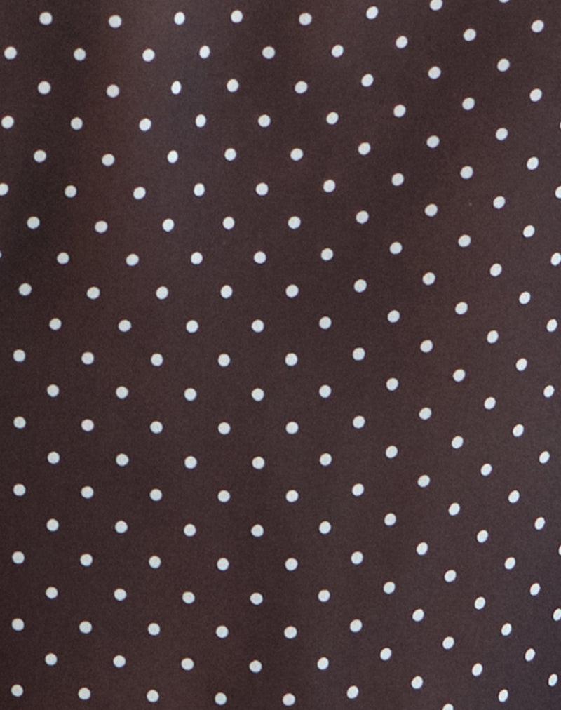 Kota Chiffon Blouse in Black with Micro Polka Print Female Product Image