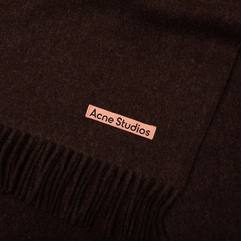 Fringe Wool Scarf - Brown Melange Product Image