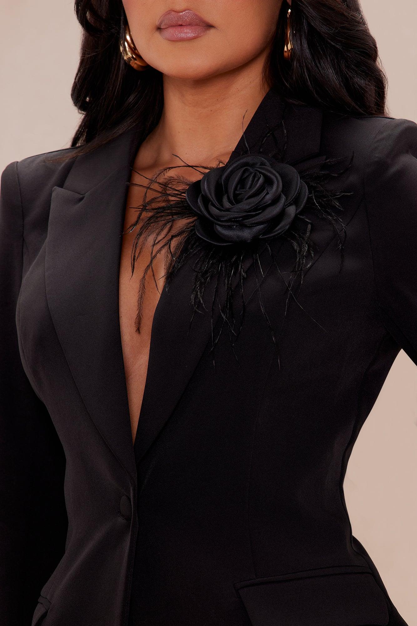 Avery Blazer Suit Set - Black Product Image