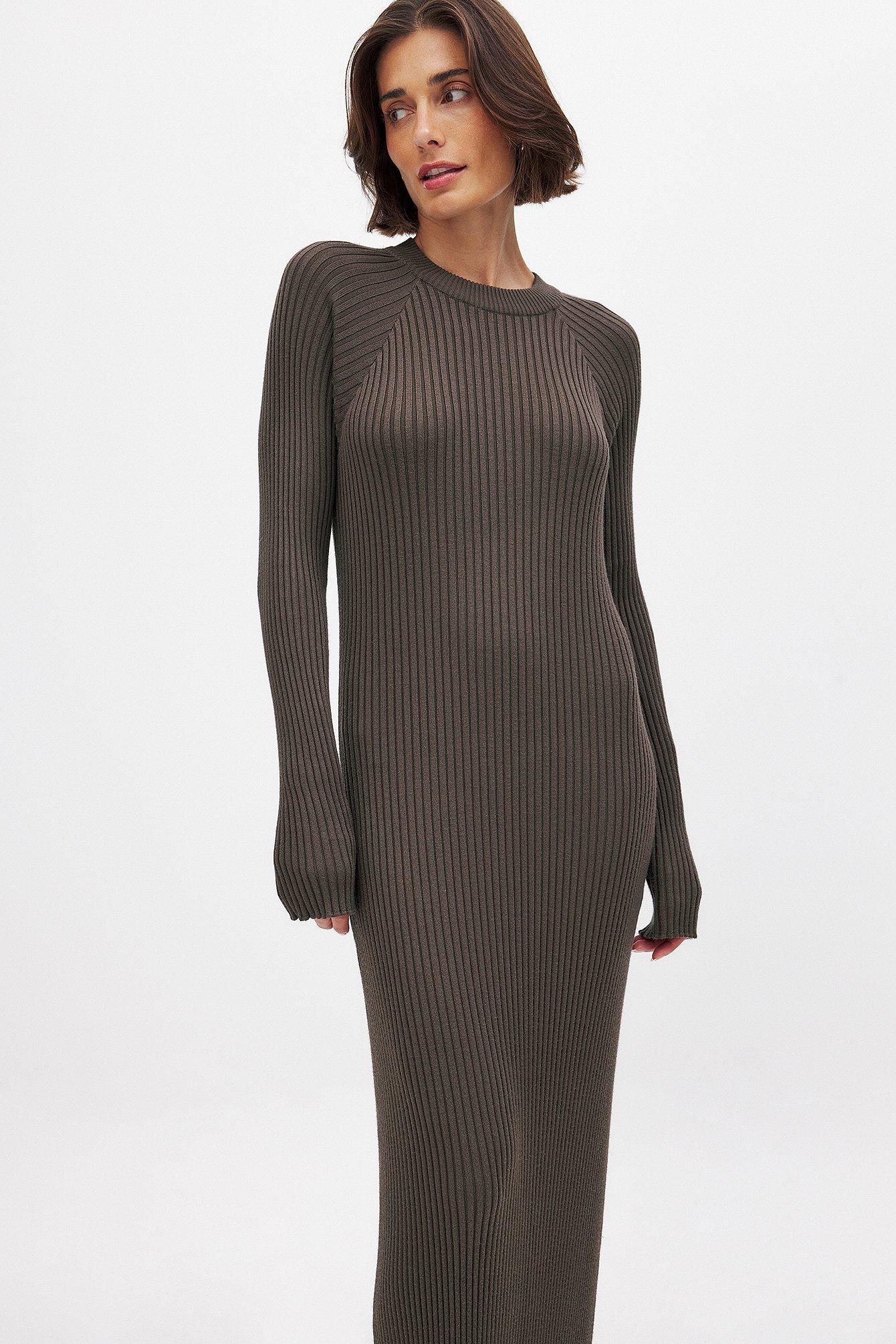 Knitted Ribbed Maxi Dress Product Image